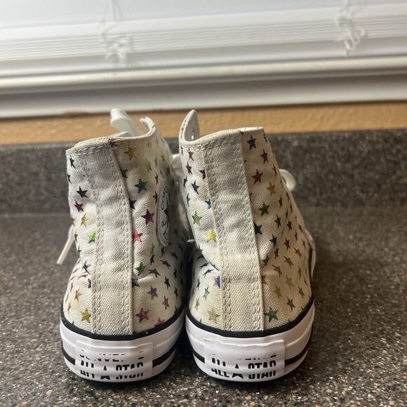 Converse All Star Hi Top Women 8 Multicolor Star Canvas Sneaker Lace Up Junior 6 - Picture 9 of 11